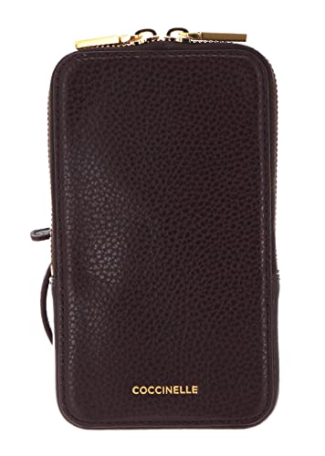 COCCINELLE Flor Hi-Tech Phone Bag Darkbrown