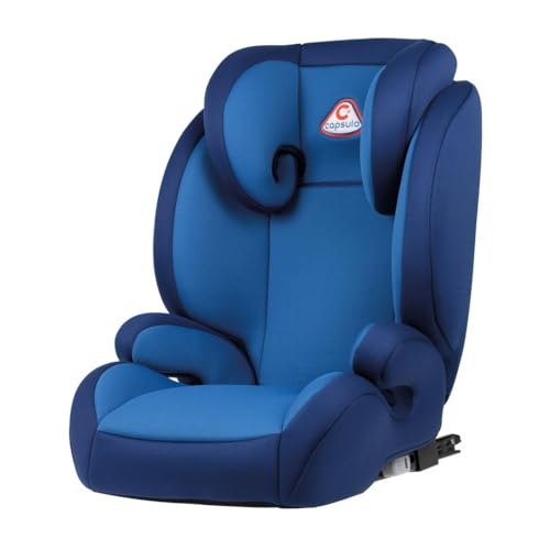 capsula® Kindersitz 2in1 mit abnehmbarer Rückenlehne 15-36 kg Isofix Autokindersitz Sitzerhöhung (blau)
