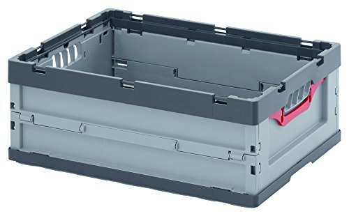 Profi-Faltbox ohne Deckel 5er Set Auer Faltbox Behälter Stapelbehälter Aufbewahrungskiste FB 64/22, 60 x 40 x 22 cm, 46 Liter,