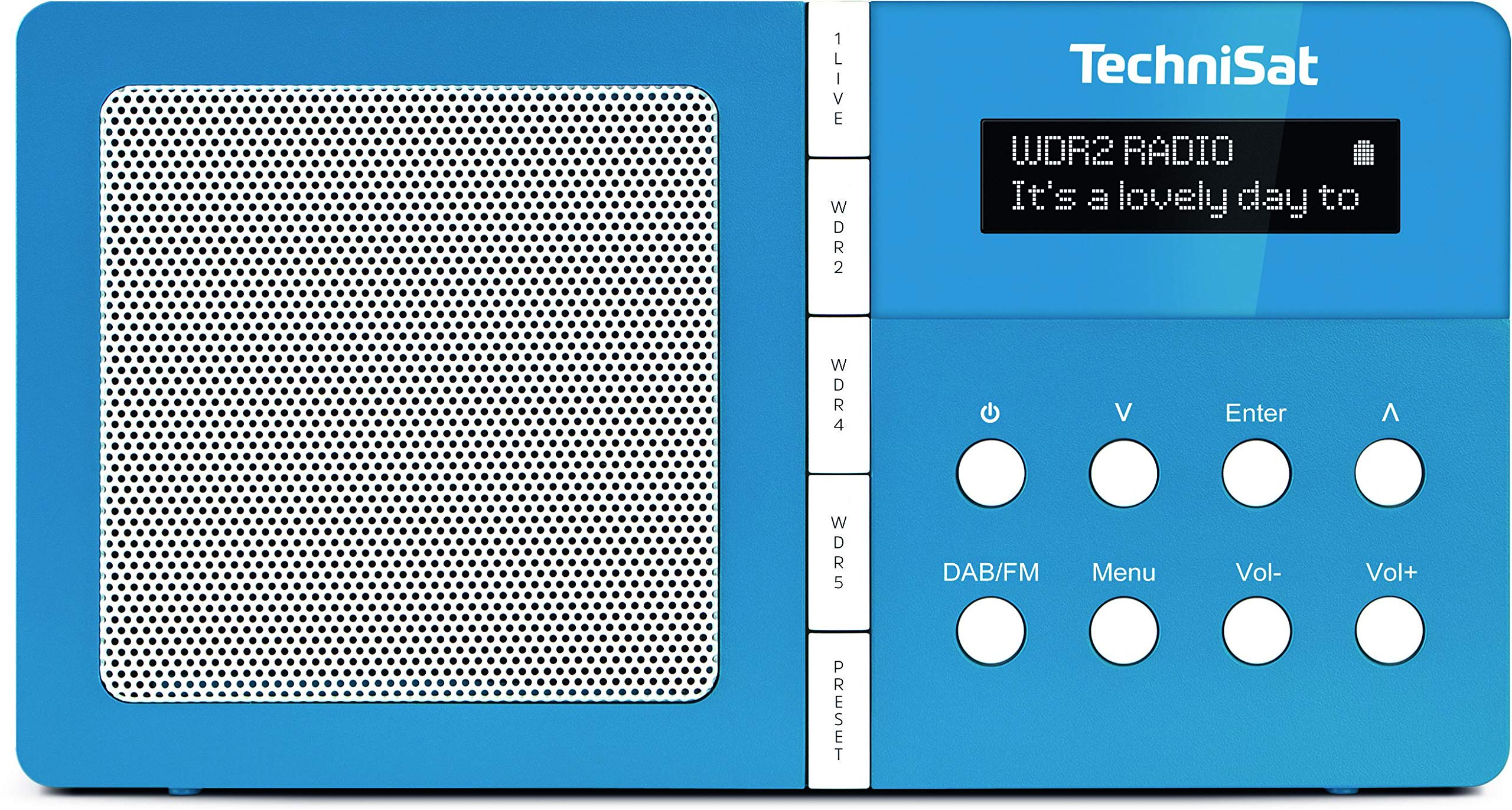 TechniSat TechniRadio 1 NRW-Edition tragbares Radio (DAB+, UKW, Radiowecker, 4 Direktwahltasten, Favoritenspeicher, Kopfhöreranschluss)