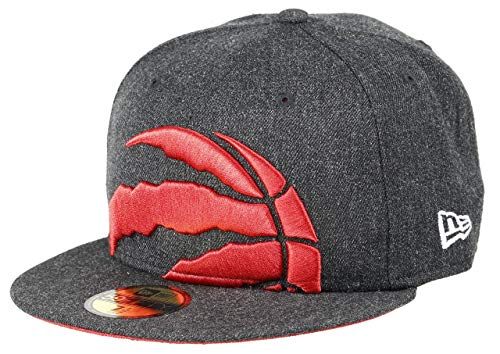 New Era Toronto Raptors 59fifty Cap NBA Logo Flip Heather Grey - 7 5/8-61cm
