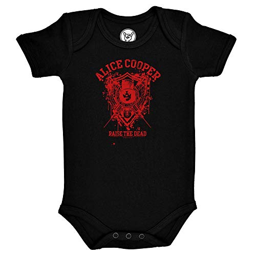 Metal Kids Alice Cooper (Raise The Dead) - Baby Body, schwarz, Größe 68/74 (6-12 Monate), offizielles Band-Merch