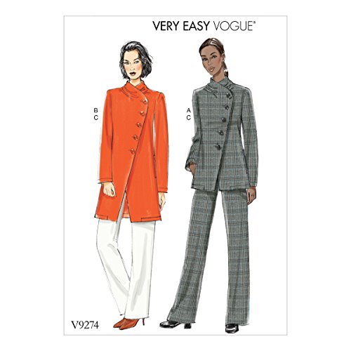 Vogue Mustern Schnittmuster Jacke und Hose, mehrfarbig, Größe 6–14