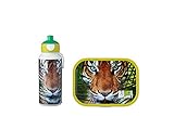 Mepal - Lunch-Set Campus - Lunch-Set für Kinder mit Pop-up Trinkflasche & Lunch Box - Lunch-Set für die Schule oder unterwegs - Spülmaschinenfest & BPA-frei - 400 ml + 750 ml - Animal Planet Tiger