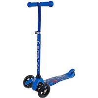 Van Manen 720444 Street Rider Dreiradroller (Kinderroller, Roller) aus Metall, mit PVC Reifen, Lenker Höhenverstellbar, Farbe blau