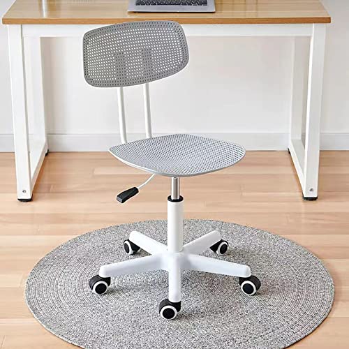 IPSU Home-Office-Schreibtischstuhl, Bürostuhl, Gaming-Stuhl, Computerstuhl, armloser Bürostuhl mit Rollen, Kunststoff-Schreibtischstuhl, höhenverstellbarer Rollstuhl, ergonomischer niedlicher Arb