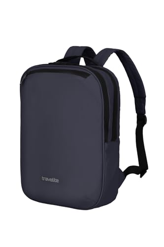 travelite Handgepäck Rucksack, Laptopfach 13 Zoll, wasserabweisender Tagesrucksack mit Aufsteckfunktion, 40 cm, 12 Liter, 400 Gramm