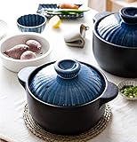 Yxxc Modern Premier Casserole Pot with Lid Health Pot Household Items, Temperature Resistant Ceramic Frying Pan Claypot Saucepan Cooking Soup Pot, A-2.5L Soup Pot
