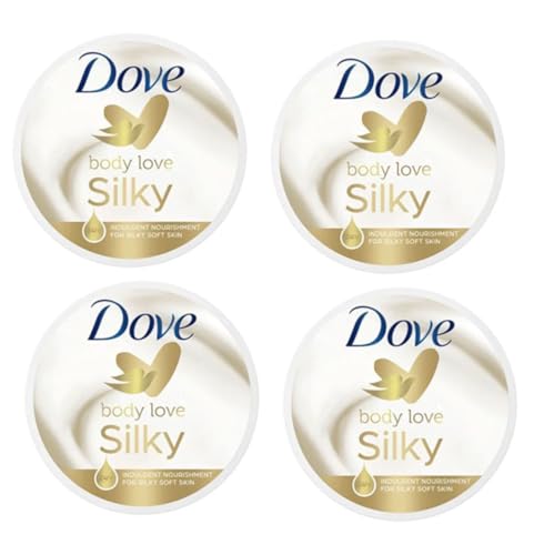 4er Pack - Dove Nourishment Body Cream - Silky - alle Hauttypen - 300ml