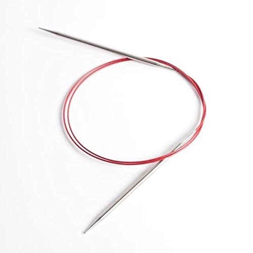 ChiaoGoo CG7060-17 Circular Knitting Needle, Silver, Red, One Size