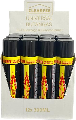 Butan Nachfüllgas für | Flambierbrenner, Küchenbrenner und Bunsenbrenner | 100% Reinheit | Nachfüllen Gas (12)