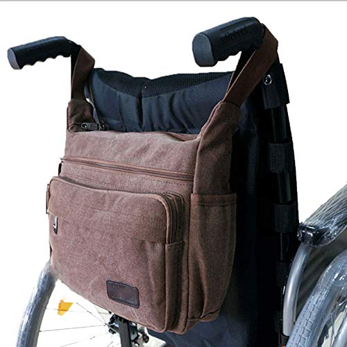 YAOBAO Rollstuhltasche, Rollentasche mit Mehreren Taschen zum Tragen von losen Gegenständen und Zubehör, Reiserucksack für ältere Menschen, barrierefreier Beutel und Wassertaschen