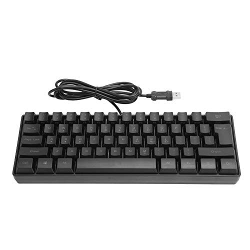 RGB-Tastatur mit Hintergrundbeleuchtung, USB-RGB-Tastatur mit Hintergrundbeleuchtung und 61 Tasten für Laptop-Desktop