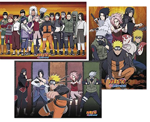 Close Up Naruto Poster 3er-Set 61 x 91,5 cm
