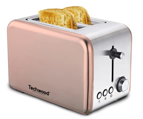 Techwood TGPI-721 Toaster aus Edelstahl "Bronze"