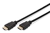 DIGITUS HDMI High Speed Anschlusskabel, Typ A St/St, 10.0m, m/Ethernet, HDMI 1.4, gold, sw