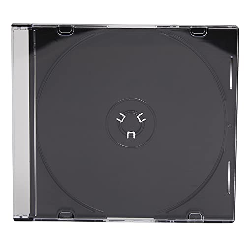 Dragon Trading® CD-/DVD-Hüllen für 1 CD / DVD, 5,2 mm, mit schwarzem Einsatz, 50 Stück
