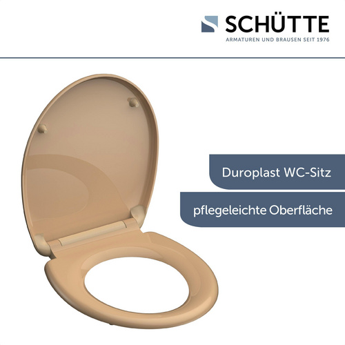 SCHÜTTE WC-Sitz, Duroplast, oval, mit Softclose-Funktion - beige 2