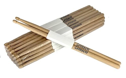 24 Paar – 5 A Wood Tip Ahorn natur Drumsticks – Pro 48 Drum Sticks NEU