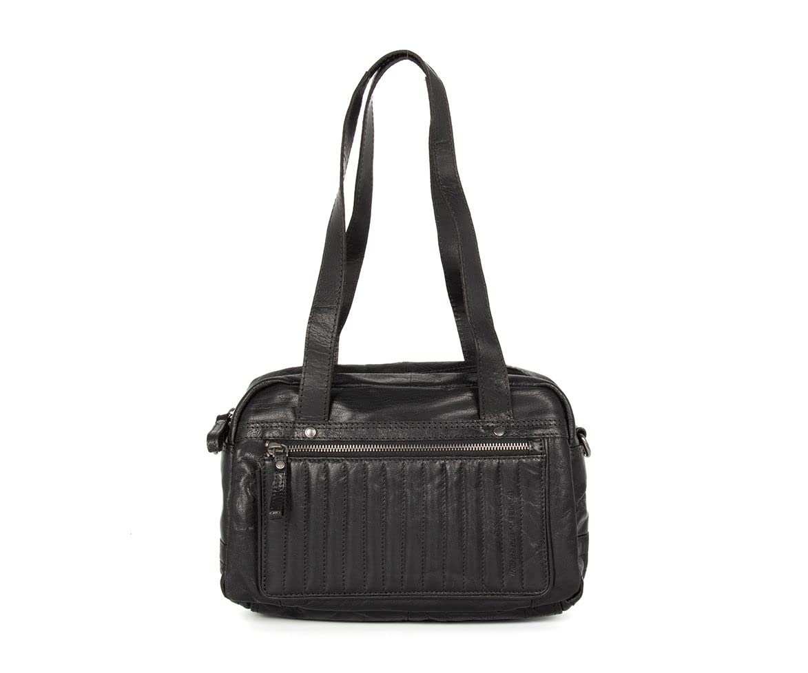 Spikes & Sparrow Handtasche Echt Leder schwarz Damen - 021620