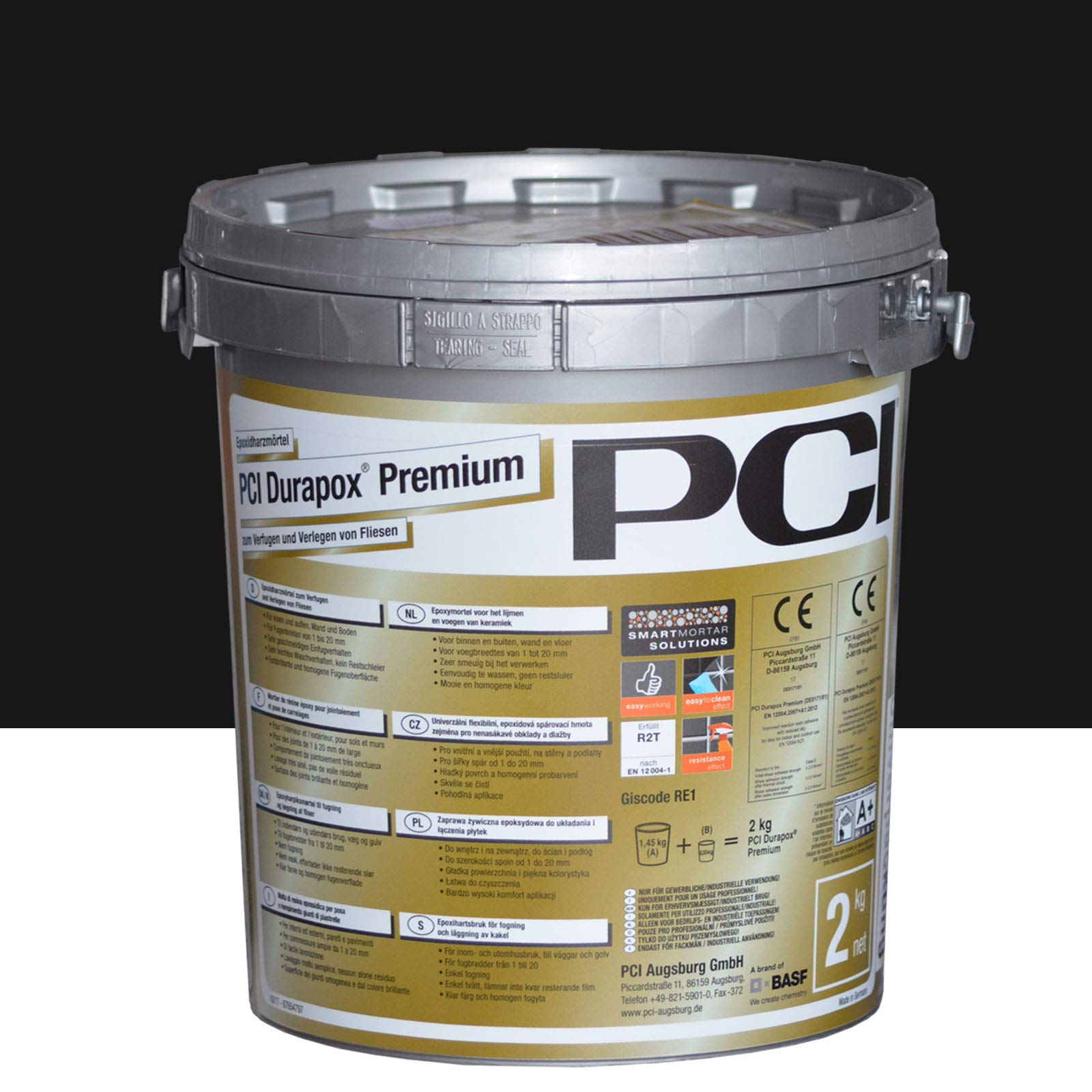 PCI Durapox Premium Reaktionsharz-Mörtel (2 kg, Schwarz)