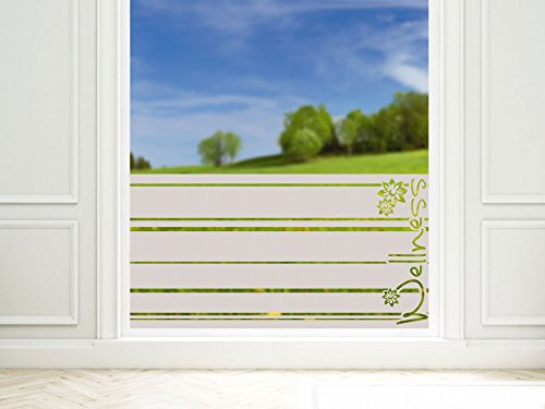 GRAZDesign Fensterfolie Bad Blickdicht - Sichtschutzfolie Wellness Badezimmer - für Dusche & Fenster - Made IN Germany - 110x57cm / Motiv: Wellness