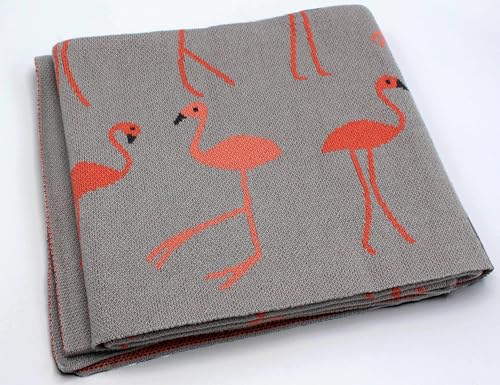 ClevereKids Baby Kuscheldecke Baumwolle Ökotex Standard 100 Einschlagdecke 90x110 cm (Flamingo Congo Pink)