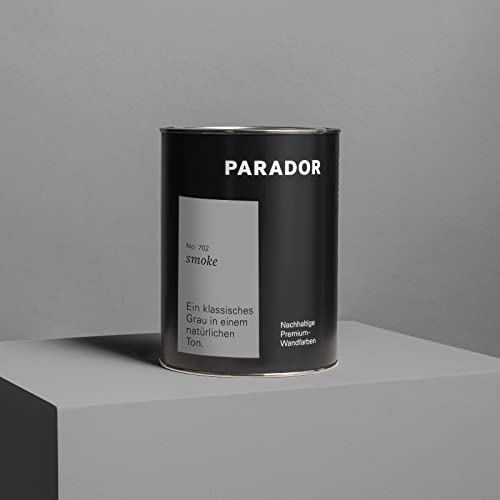 Parador Wandfarbe Smoke grau dunkel rauchig 2,5 L - nachhaltige Premium Innenfarbe matt - hohe Deckkraft tropffest spritzfest ergiebig schnelltrocknend geruchsneutral vegan