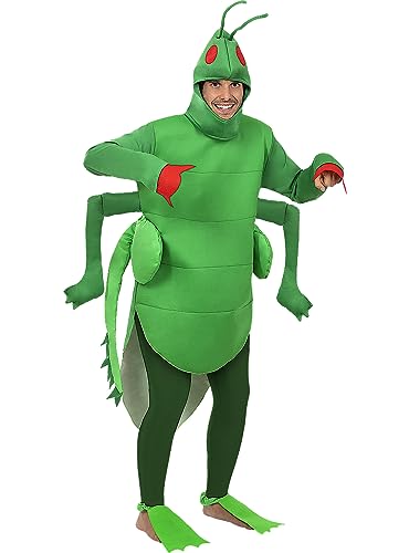 Funidelia | Grashüpfer Kostüm für Herren und Damen Tiere - Kostüm für Erwachsene & Verkleidung für Partys, Karneval & Halloween - Größe L - XL - Grün