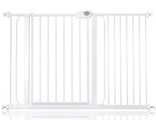 Bettacare Einfach locker Gate Druck ausgestattet Türschutzgitter 75cm - 148cm (126.7cm - 134.7cm, Weiß)