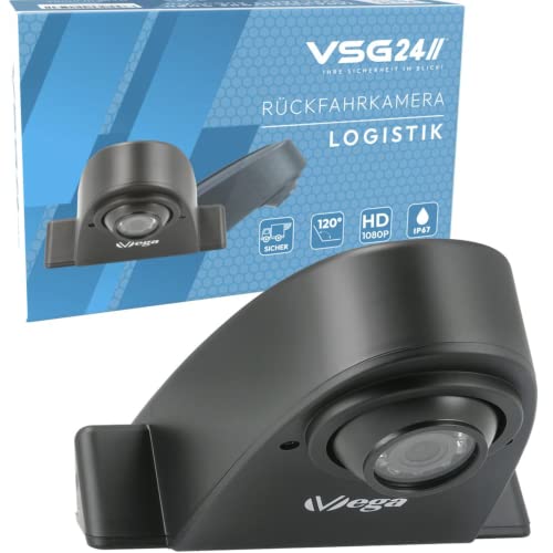 VSG24 HD Transporter Kugelkopf Rückfahrkamera, Sprinter Kamera inkl. Adapter Kabel, 1080P HD Auflösung, Nachtsicht, 120° Winkel, 12 V, IP68 – Schwarz