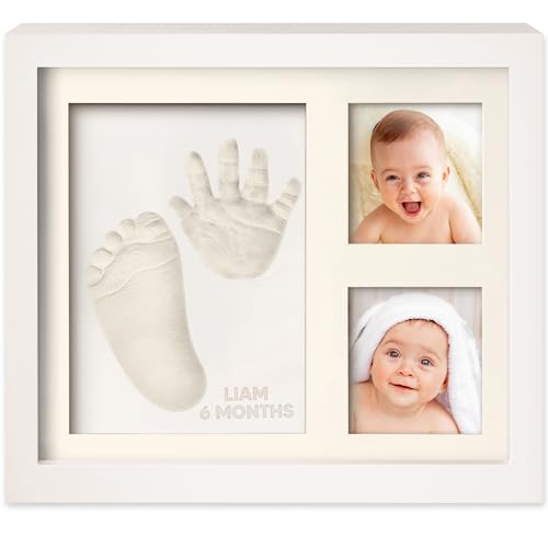 Baby Handabdruck und Fußabdruck Set - Gipsabdruck Baby Hand und Fuß für Neugeborene - Gips- & Abdrucksets für Babyerinnerungen ​- Baby Dusche Baby Abdruckset (Alpine White)