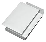 Elepa - rössler kuvert 30007072 Faltentaschen B4 ohne Fenster mit 40 mm-Falte und Klotzboden, 140 g/qm, 100 Stück, weiß