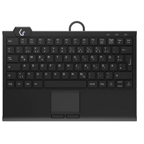 Mini Tastatur, Touchpad, Hintergrundbeleuchtung, schwarz (KSK-5210ELU (DE))