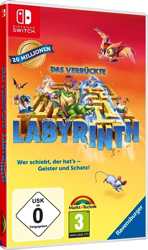 Das verrückte Labyrinth - Familien Spieleklassiker für 1 - 4 Spieler für Switch