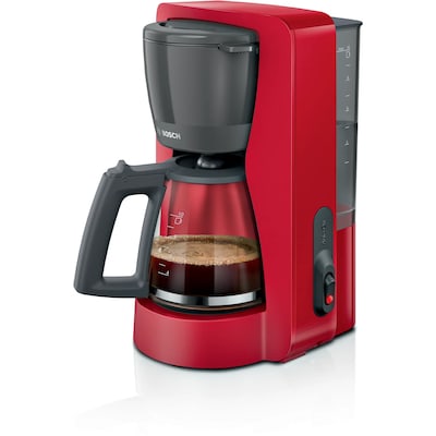 Bosch Filterkaffeemaschine MyMoment TKA2M114,1200 W, Glaskanne 1,25 l, für 10-15 Tassen, 40min Warmhaltefunktion, Rot matt