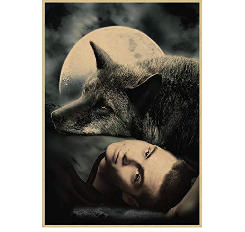 ZOEOPR Poster Teen Wolf Poster Klassische Filmreihe Poster Und Drucke Wandaufkleber Drucke Inneneinrichtung Wohnzimmer Schlafzimmer Home Art 50 * 70Cm No Frame