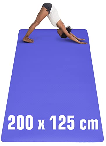 eyepower 200x125 High Tech Yogamatte XXL - 6mm TPE Fitnessmatte Rutschfest - Yoga Fitness Sport Matte