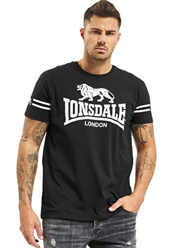 Lonsdale London Mens Aldeburgh T-Shirt, Black, Large