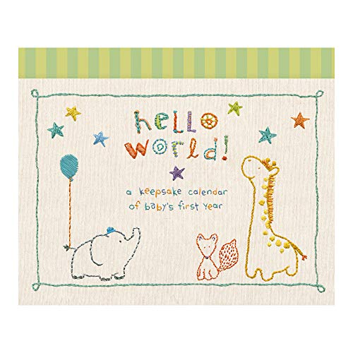 CR Gibson Baby's First Year Andenken Kalender - Neugeborenes Baby Geschenk Set / Memory Buch / Baby Journal (Made with Love)