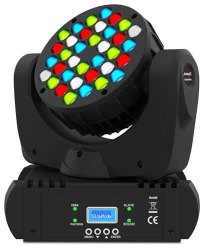 Audibax Arizona | LED Moving Head Light | Disco-Licht | Power LED-Licht 36 x 3W Masse | Party-Lichter | Visual Experience faszinierende | DREH | Lichteffekte