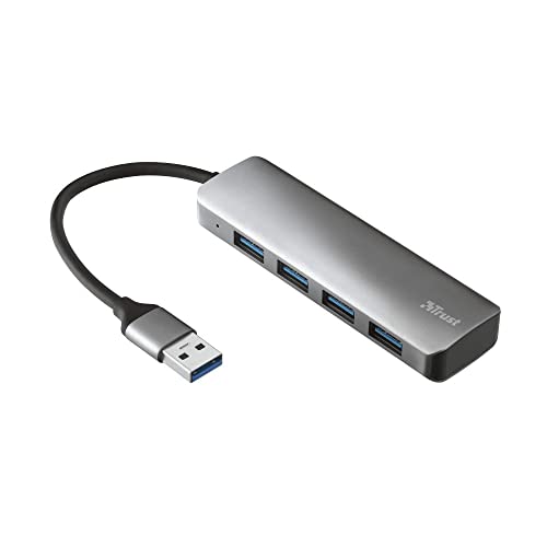 Trust HALYX 4 Port USB 3.1 (Gen 2) Hub Silber