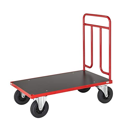Plattformwagen Transportwagen | Roter Plattformwagen mit großen Einsatzmöglichkeiten.