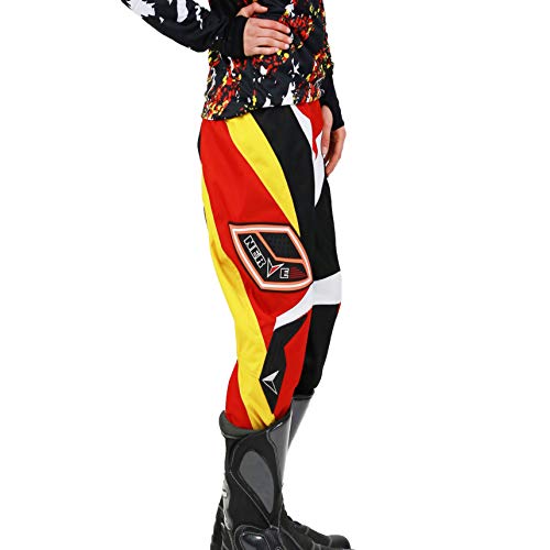 Nerve Shop Motocross Enduro Offroad Quad Cross Hose Herren Damen - schwarz-rot - XL
