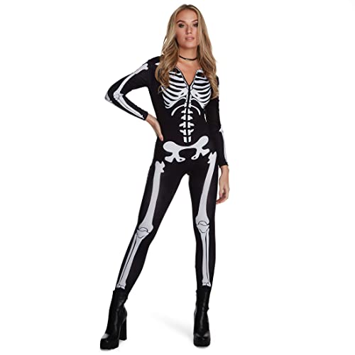 Morph Kostüme Skelett Kostüm Frauen Bodysuit Halloween Kostüme für Frauen M