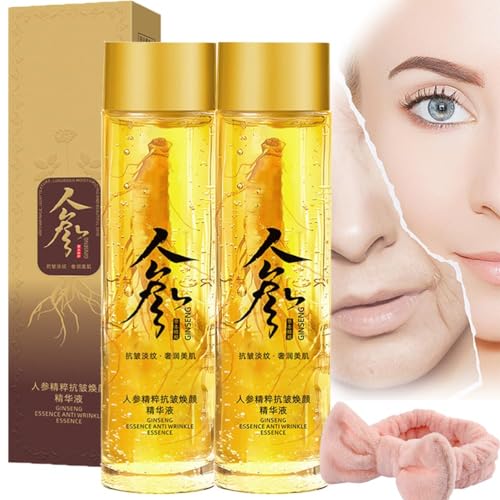 Ginseng Polypeptide Anti-Ageing Essence,Ginseng Anti Wrinkle Serum,Ginseng Peptide Anti-Ageing Essence,Face Oils Anti Wrinkle Serums for All Skin Types (2pcs)