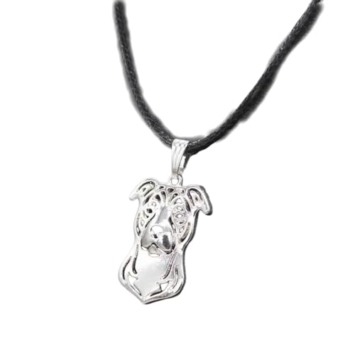 JLVVJL Halskette Staffordshire Bullterrier-Halsketten für Damen, Schmuck, Halsketten mit Hundeanhänger für Liebhaber Geburtstag Party Geschenk