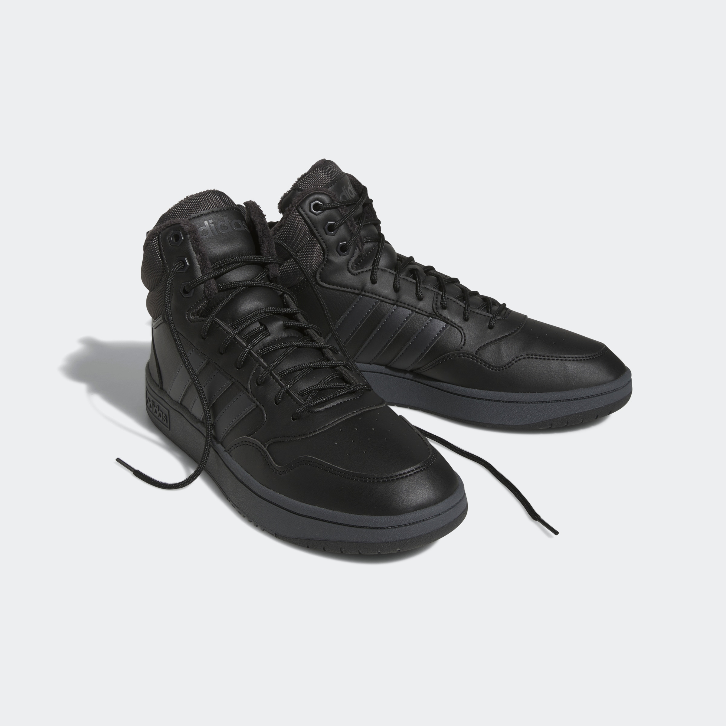 adidas Herren Hoops 3.0 MID WTR Sneaker, cblack/Carbon/ftwwht, 42 2/3 EU