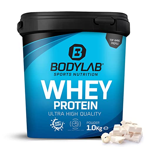 Bodylab24 Whey Protein Pulver, Weiße Schokolade, 1kg