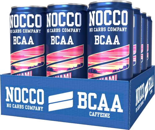 Bebida energetica Miami Strawberry-Fresa con BCAA 330ml Nocco